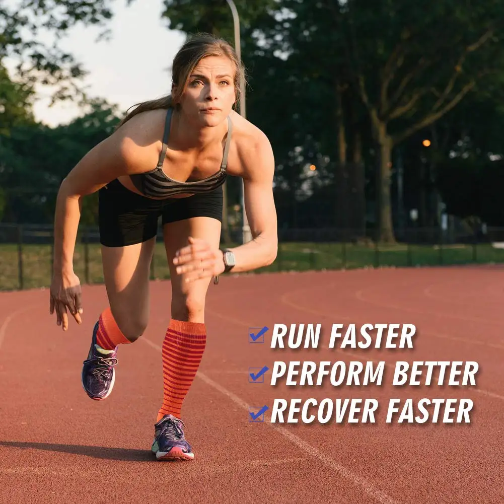 2 пары Компрессионные носки до колена 10 20 мм рт. Ст.|Носки для бега| |