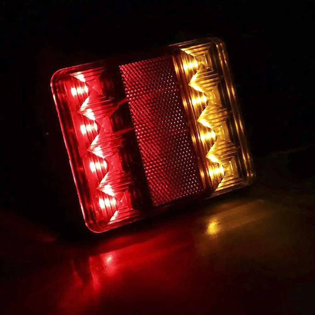 

Turn Signal Indicator LEDs Tail Light Trailer Truck Taillight Rear Lamp Caravan Pair Reverse Stop Light Number Brake Plate P2B4