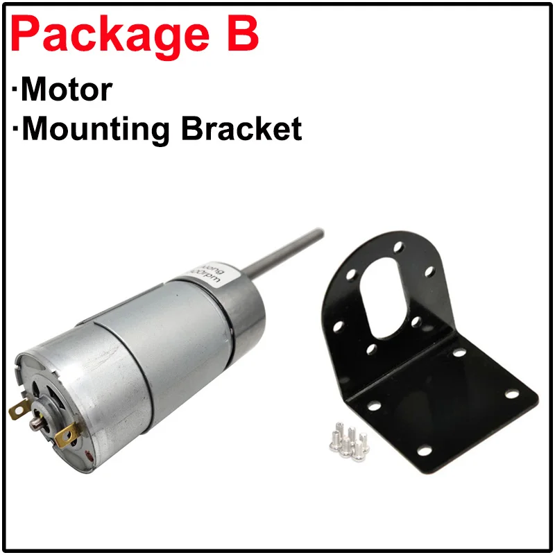 Микро электрический редукторный двигатель постоянного тока 12 В 24 в с длинным