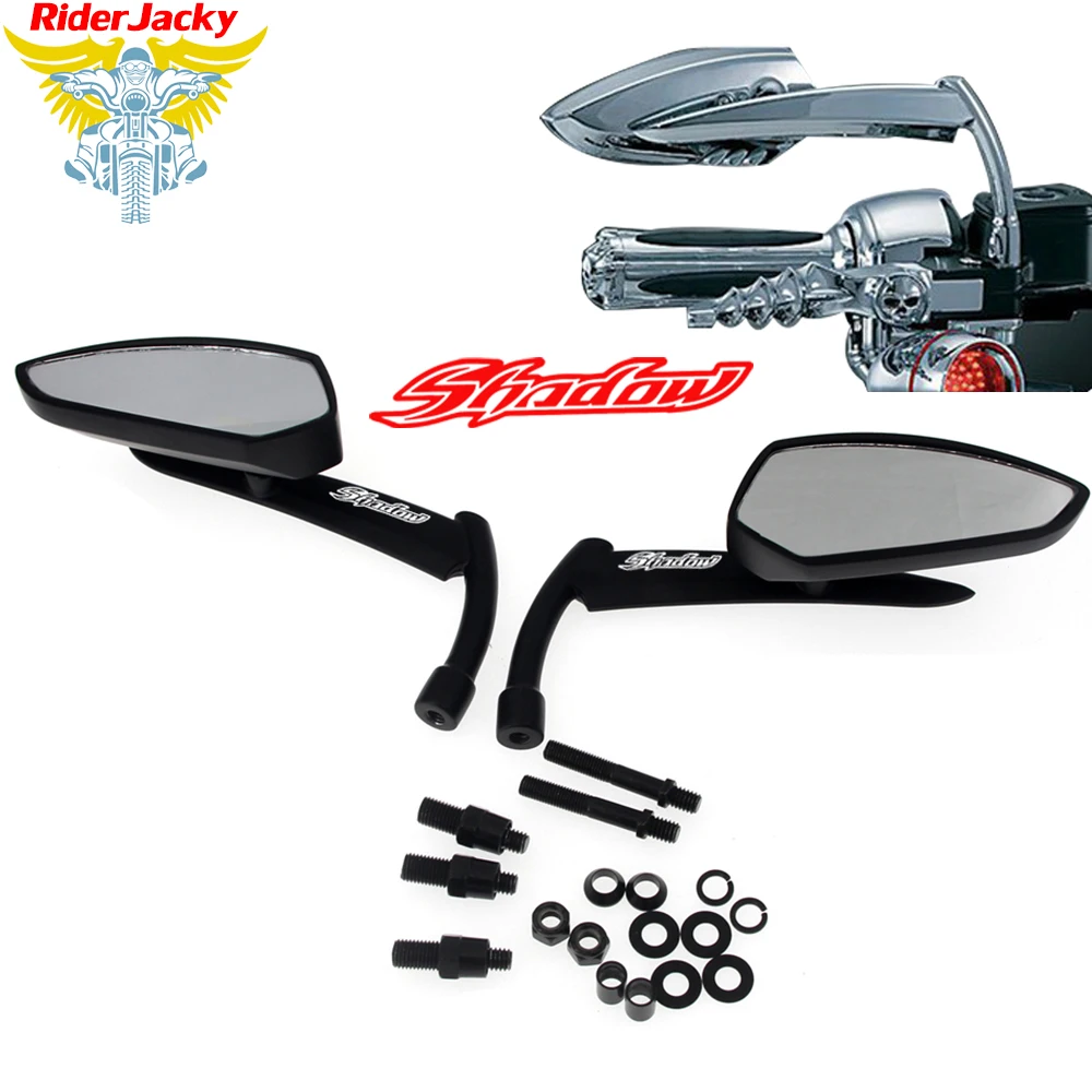 Мотоциклетные боковые зеркала заднего вида Cruiser алюминиевый серп зеркало для Honda