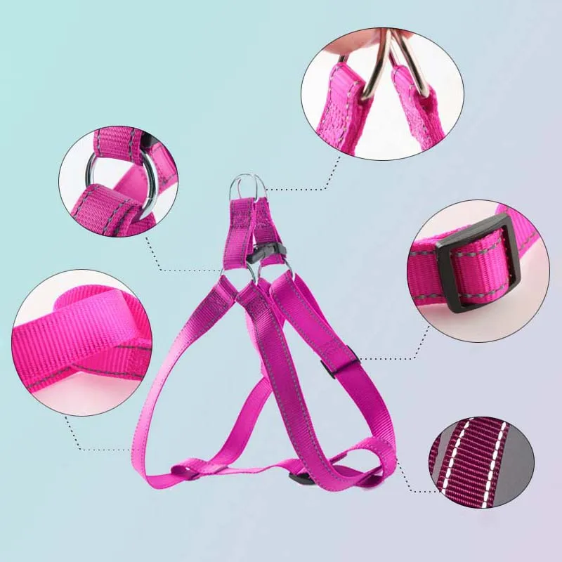 Светоотражающая нейлоновая шлейка для собак и кошек жилет маленьких средних