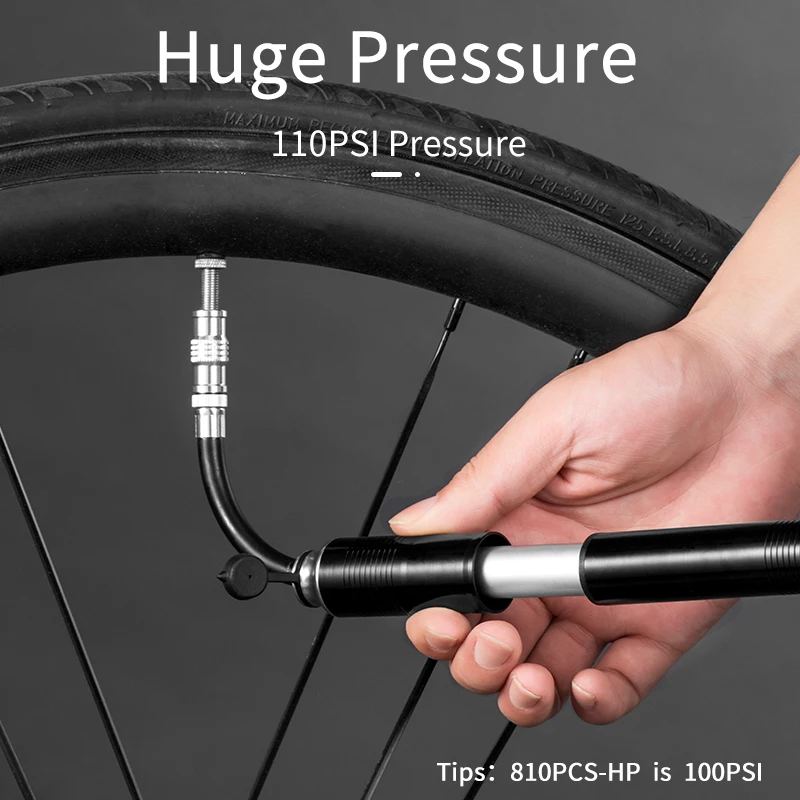 

Bicycle Pump Bike Mini 150 PSI Aluminum Alloy Portable With Pressure Gauge Inflator Cycling Tire Pump Presta Valve MTB