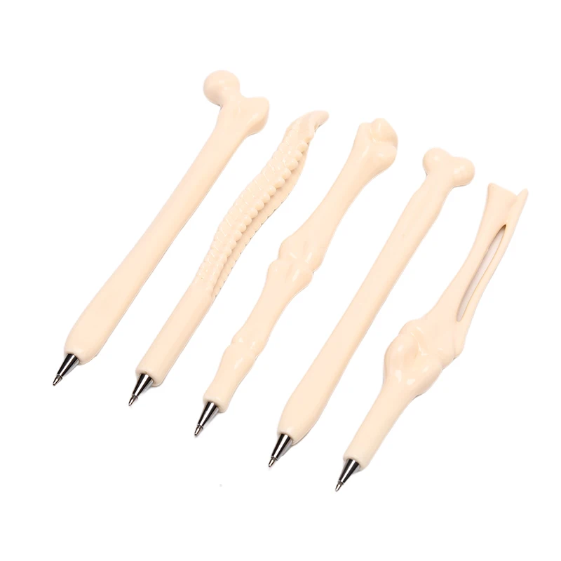 

1 шт. 0,7 мм Новинка Кость шариковая ручка в форме цветка пера синий/черные чернила кости в форме ручки дети студент подарок школьные канцеляр...