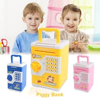 electronic piggy bank auto scroll paper banknote automatic deposit cash coins saving box gift for kids electronic piggy bank