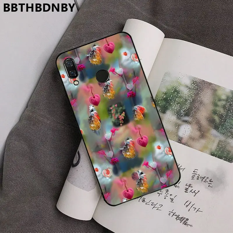 Чехол для телефона Стразы Smart Cover Черная мягкая крышка чехол Xiaomi 8 9 se Redmi 6 6pro 6A 4X7 note