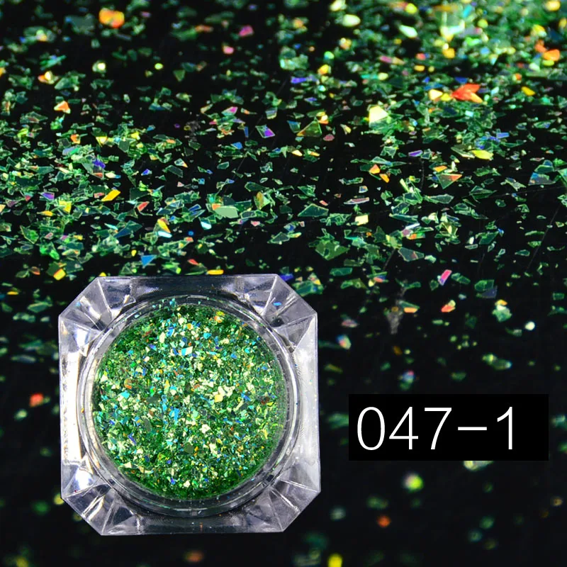 Лазерные красочные сломанные блестки блеск для ногтей летние Подвески дизайн DIY