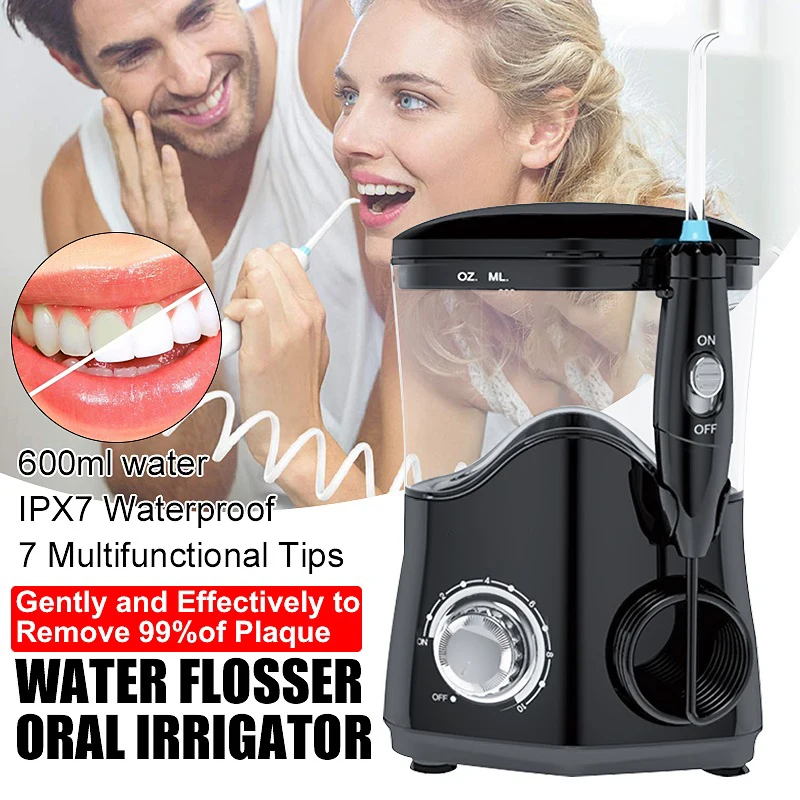 Ирригатор для полости рта Flosser 600 мл IPX7 водонепроницаемый 7 многофункциональные