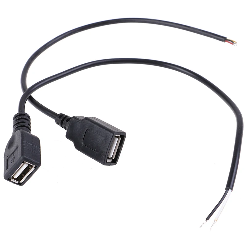1 шт. 26 см 30 USB 2 0 Гнездовой разъем Jack кабель питания 2Pin 4Pin Черный зарядный передачи