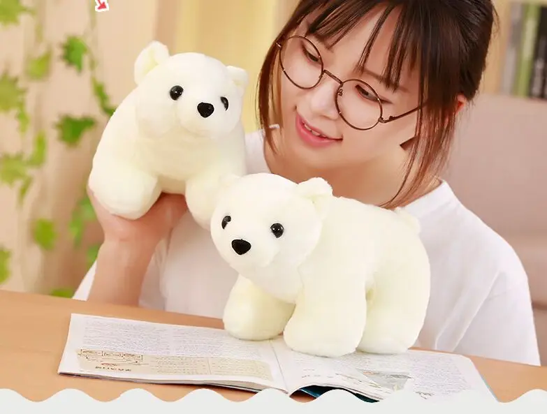 Милый полярный медведь плюшевая игрушка стоячий мягкая кукла детская