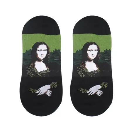 2019 Vintage Art Painting Short Socks Unisex Women Men Starry Night Artistic Streetwear Ankle unisex k2747 | Мужская одежда