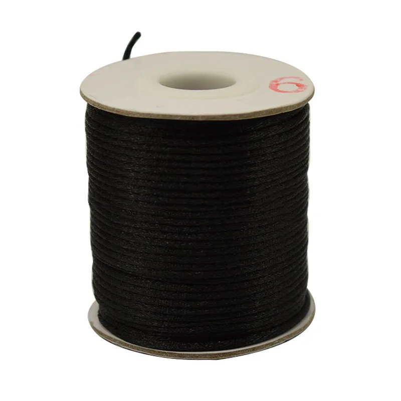 1.5mm 2mm 2.5mm Nylon Cord Satin Braided String DIY Jewelry Findings Beading Rope Thread Chinese Knot Macrame Rattail | Украшения и