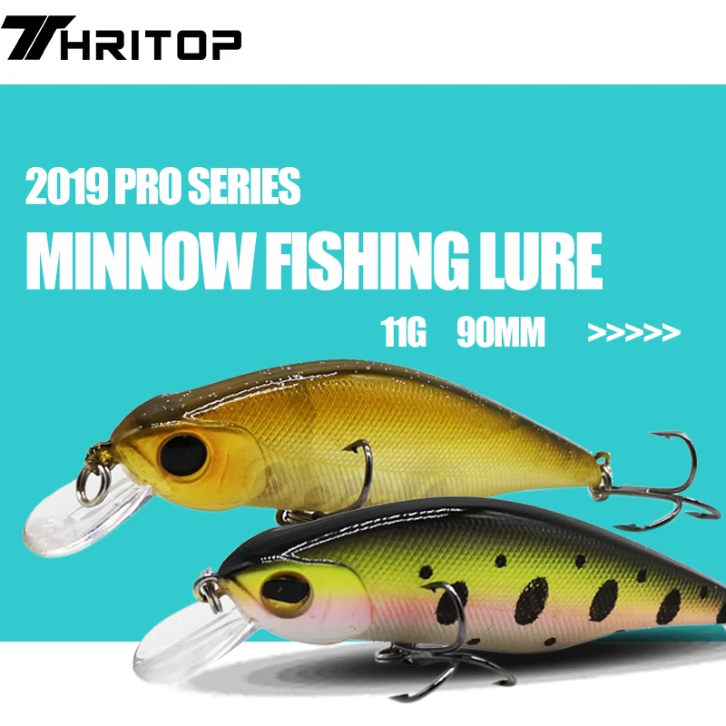 

11G 90MM New Minnow Fishing Lure Hard Bait Min010 5 Colors For Optional High Quality Bass Pike Artificial Lure Fishing Tackle