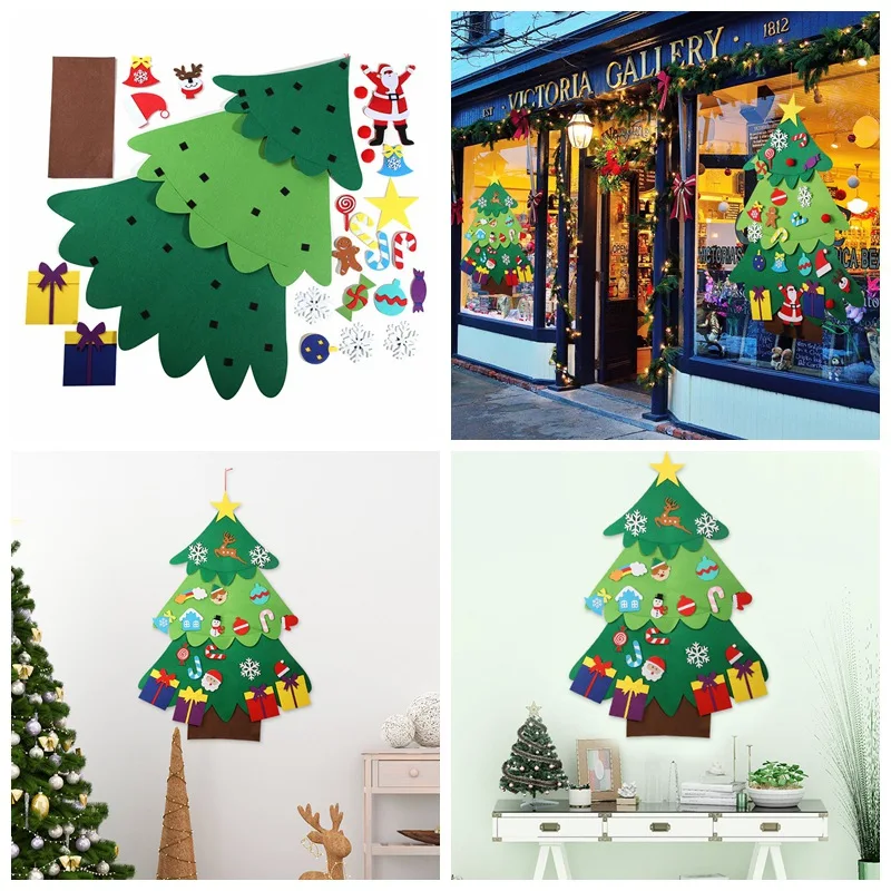 Счастливого Рождества красочные наклейки на окна олень рождественскую елку