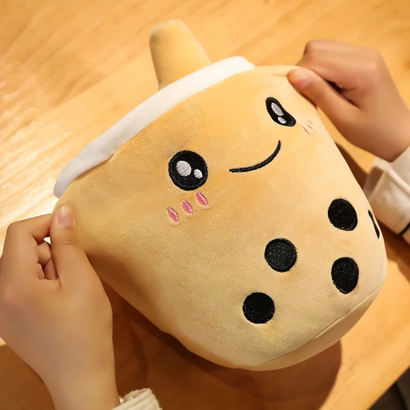 Двухсторонний двусторонний/таинственный мешочек Boba Plushie пузырьковый чай