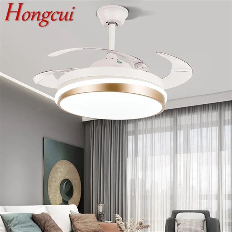 

Hongcui Ceiling Fan Light Invisible Lamp With Remote Control Modern Simple LED For Home Living Room