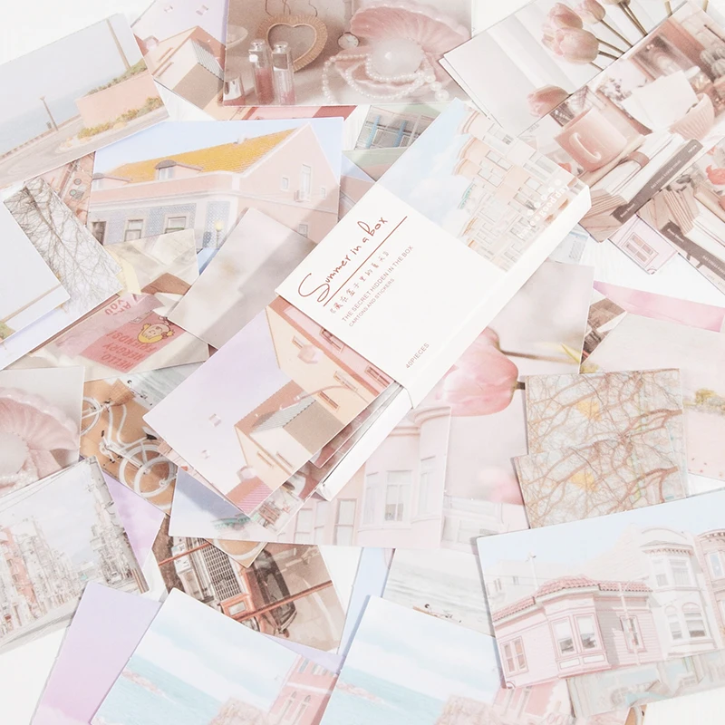 

40 pcs/lot Summer in a box Series INS Travel Label Paper Sticker DIY Diary Journal Decoration Sticker Album Scrapbooking