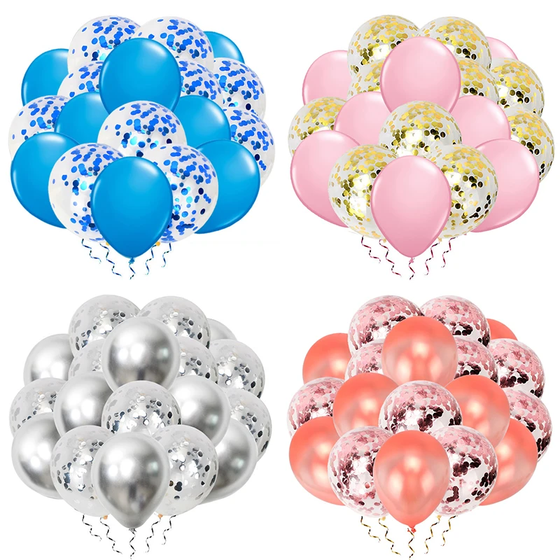 20pcs 12inch Balloons Happy Birthday Party Decorations Princess 1st First Birthday Girl Boy Wedding Just Married Supplies
