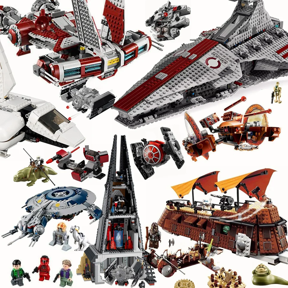 

New blockly Star MOC toy Series Avenger Of The Sith Starfighterd Imperial Landing Building Blocks Bricks Kids Children Gift