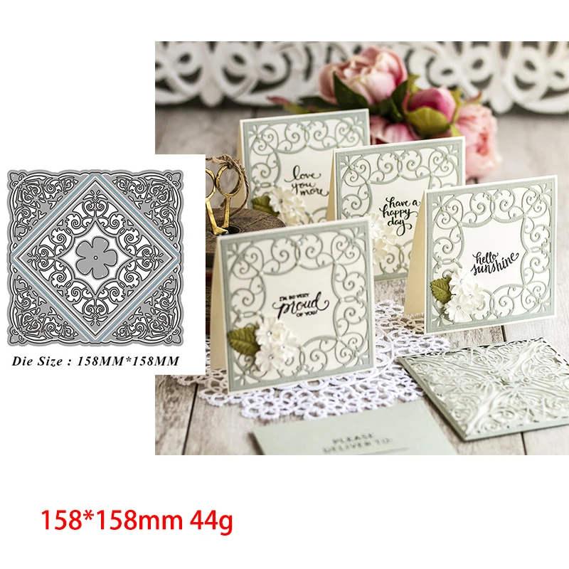 

Hollow decorative lace Metal Cutting Dies Scrapbooking Craft Mold Cut Die Stencil Handmade Paper Card Make Template New Design