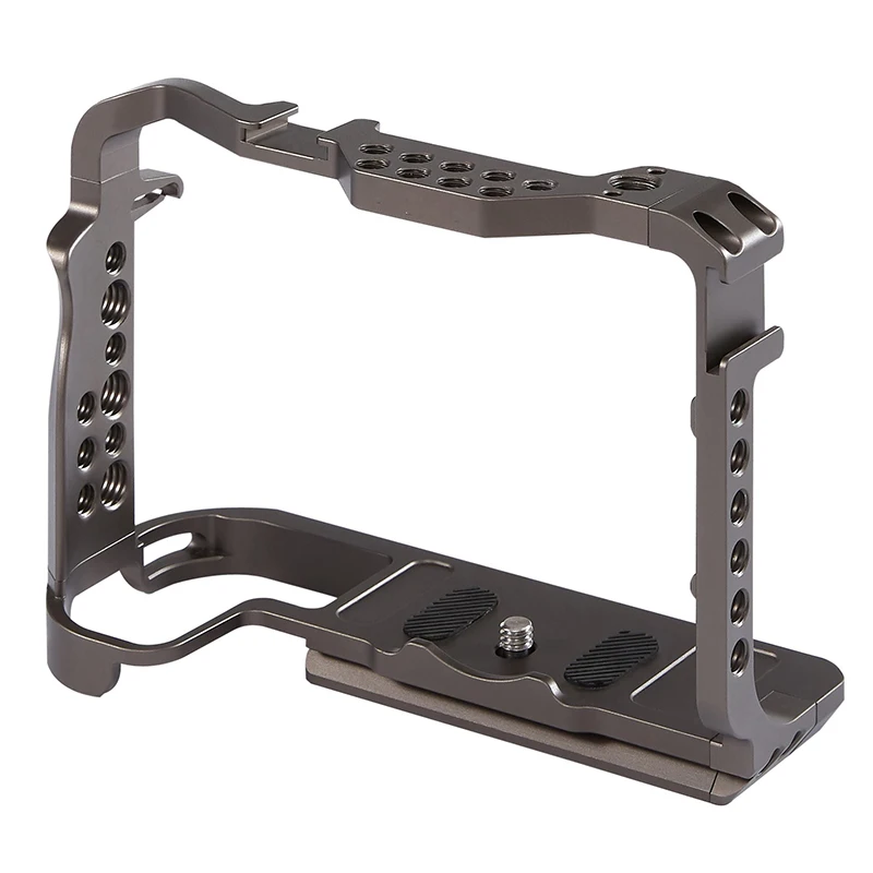 

Top Camera Cage Replacement for Canon EOS R5 R6 DSLR Camera with 1/4 Inch Screw Holes Dual Cold Shoe Mounts Camera Rig