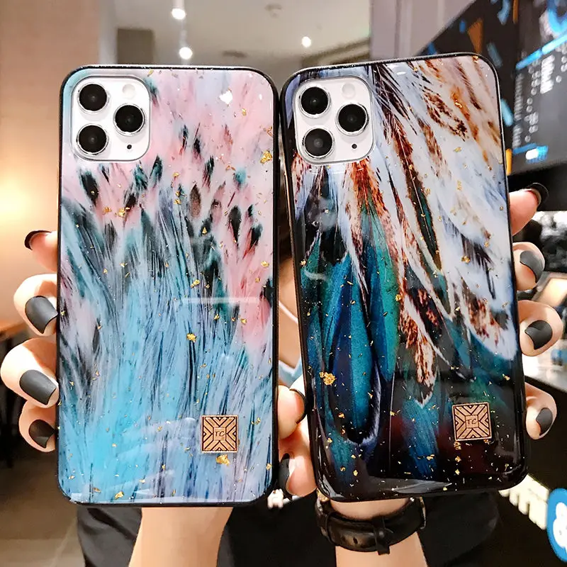 Шикарные мраморные золотые фольгированные чехлы для телефонов iPhone 13 11 12 Pro Max XR X 8 7