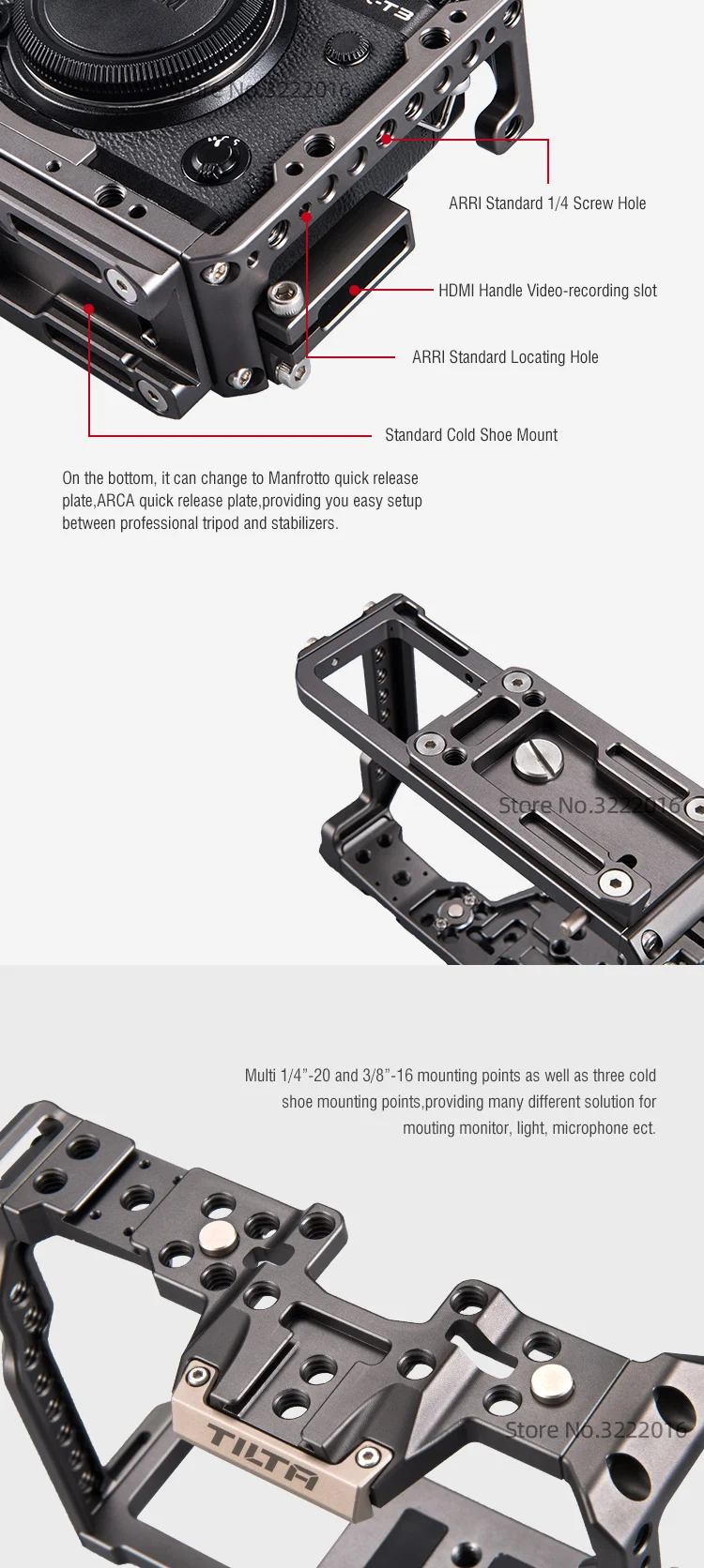 TILTA клетка для Fujifilm XT3 X T3 и X-T2 DSLR камера ручка fujifilm xt3 клетка чехол Аксессуары VS SmallRig клетка