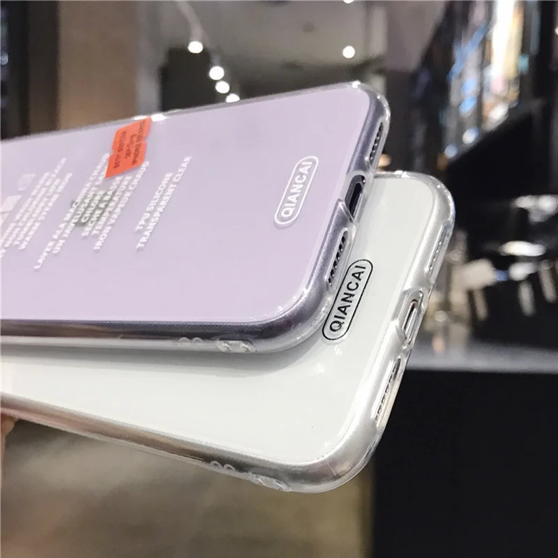 Lovebay Прозрачный чехол для телефона с надписями iPhone 11 Pro Max X XS XR Xs мягкий прозрачный