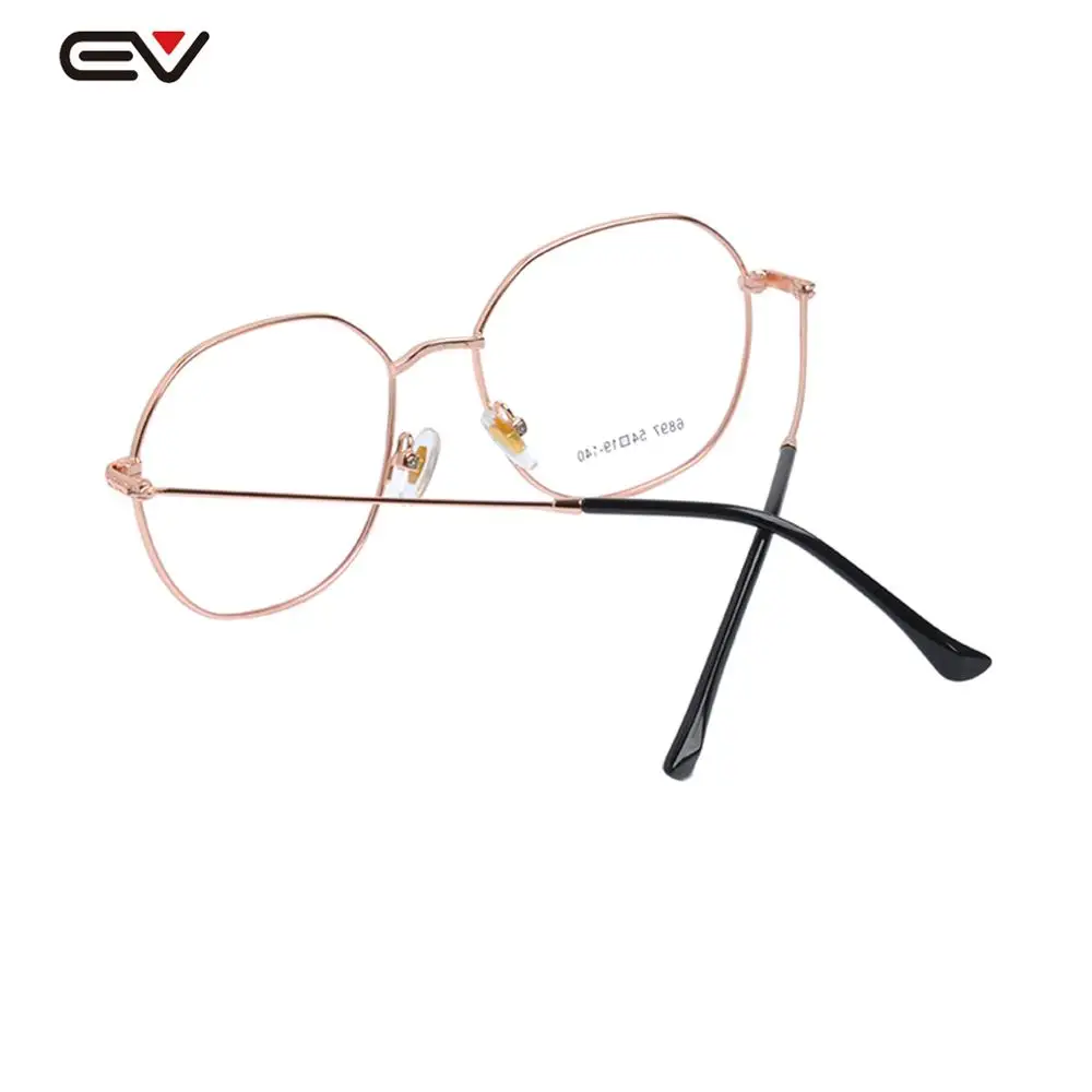 Женская оправа Геометрическая без рецепта прозрачная 54 мм золотой неровный с