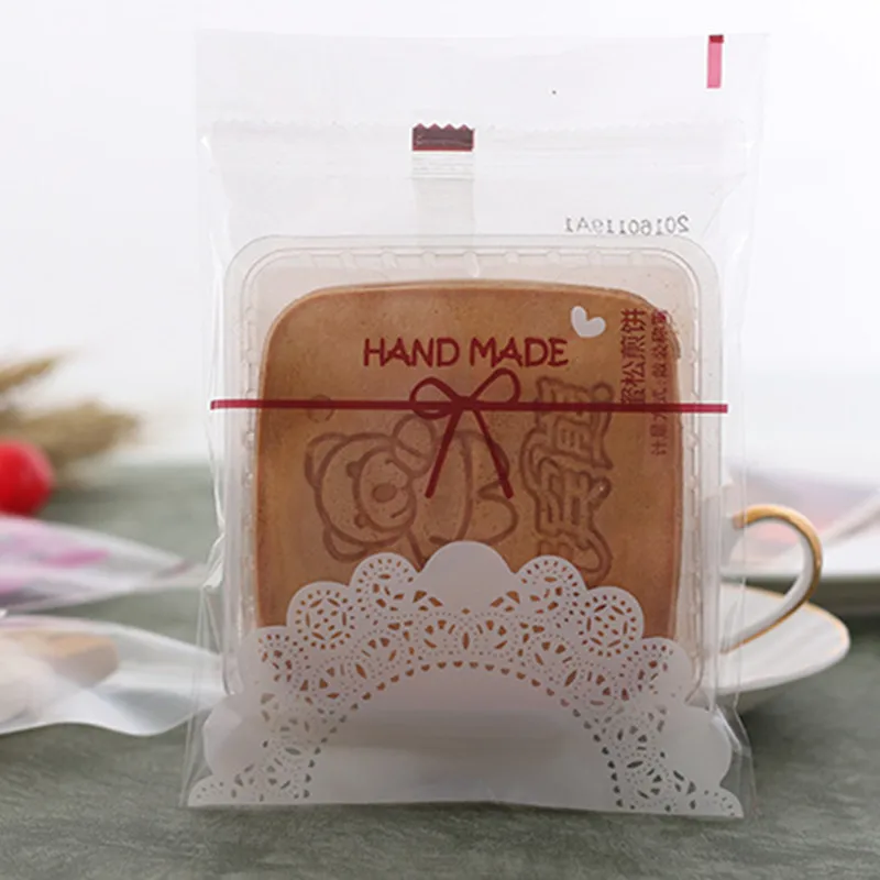 100 шт. кружевные самоклеящиеся пакеты для печенья | Дом и сад