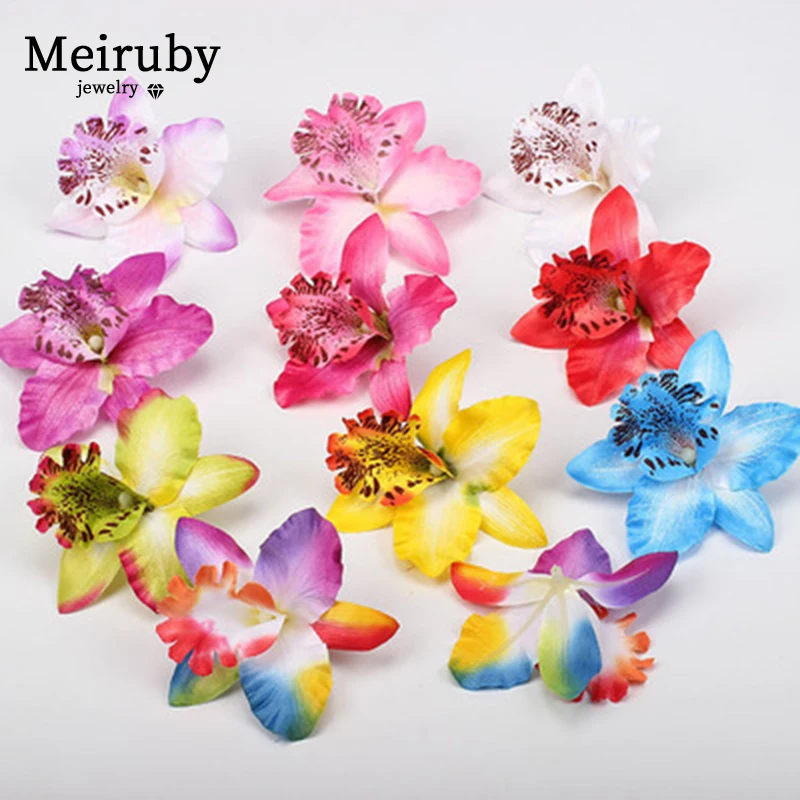 1 шт. Ручной Работы Бабочка цветы заколки для волос 10 цветов искусственная