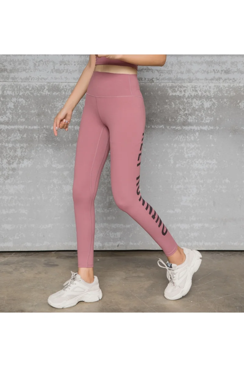 

Fitness Hip Raise Leggings Women's Letter Printed Slim Sweatpants Female Slimming Workout Black Skinny Leggings