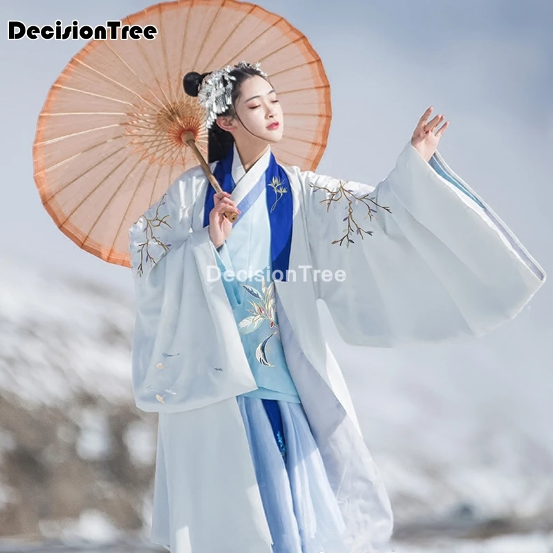

﻿2022 chinese traditioanl hanfu for woman elegant fairy folk dance costume oriental embroidery stage performance retro dresses