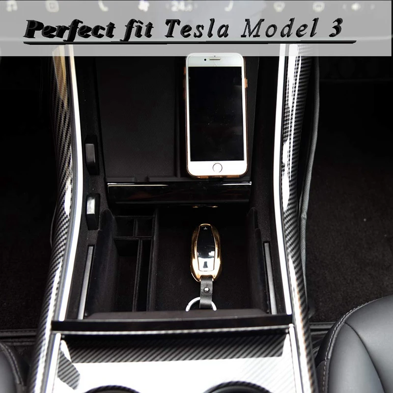 Подлокотник органайзер для автомобильной центральной консоли Tesla Model 3 2017 2019