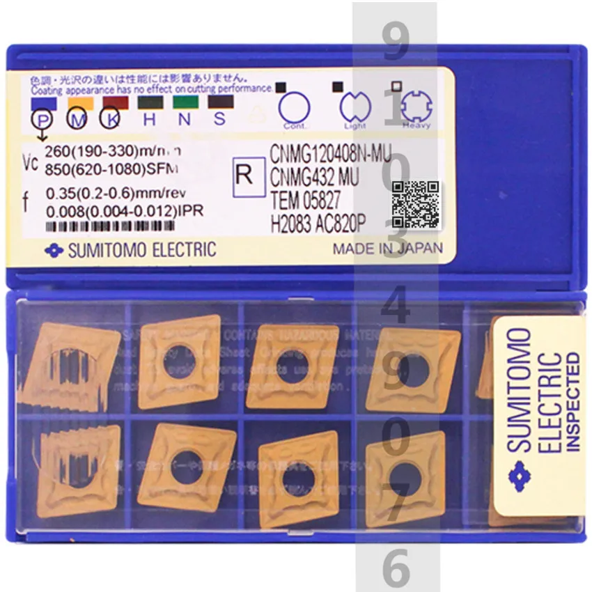 

CNMG120408N-MU AC820P/CNMG120412N-MU AC820P/CNMG120408N-MU AC830P/CNMG120412N-MU AC830P CNC carbide inserts 10PCS/BOX