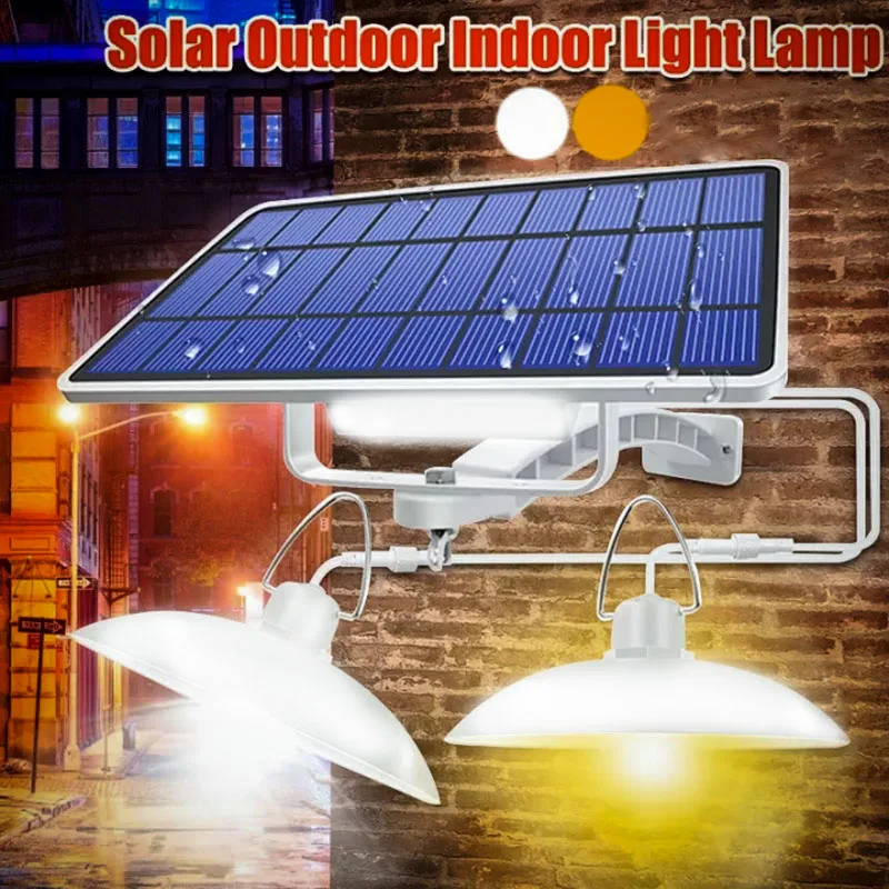 

Remote Control Solar Pendant Lights Outdoor Indoor LED Waterproof Wall Security Lamp for Garden Garage Porch Front Door Patio