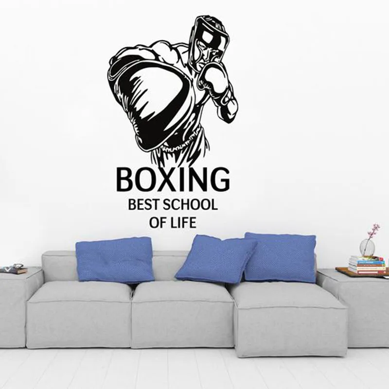 Спортивная наклейка Бокс винил стены искусства наклейки боксер Бойцовский клуб