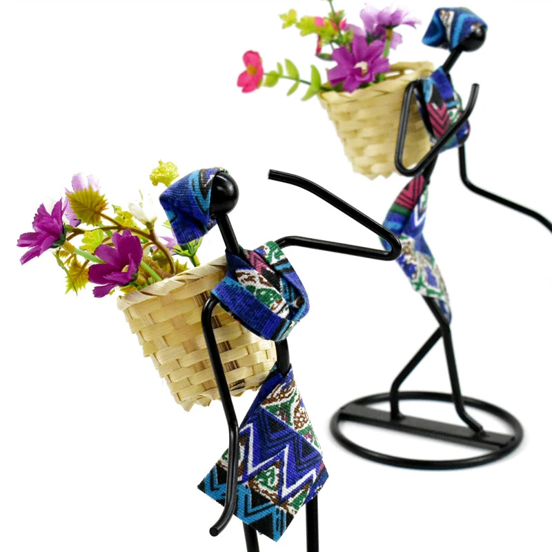 Украшение для дома корзина цветов украшение гостиной фигурки ручной работы