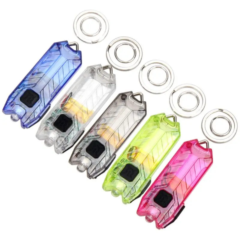 

Mini LED Keychain Flashlight Electric Torch Portable USB Charging Rechargeable 45LM 2 Modes Tube Camping Night Reading Cycling