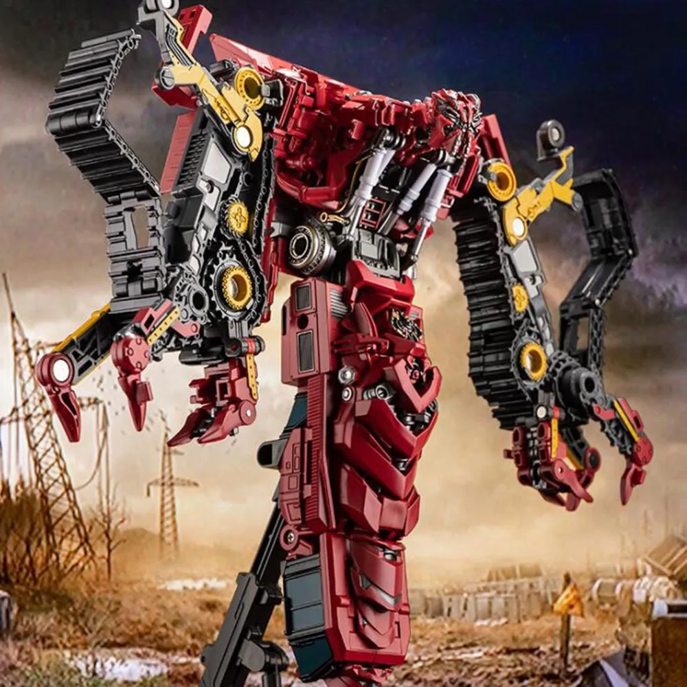 Toys Mt01 Mt-01 Die Cast Metal Enlarged Bulldozer Roaring Devastator Red Robot Deformation Transformation