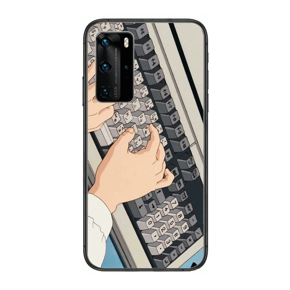 

HD Fashion Delicate Phone Case For Huawei P 40 30 20 10 Lite Smart Z Pro Black Etui Coque Painting Hoesjes comic fashion