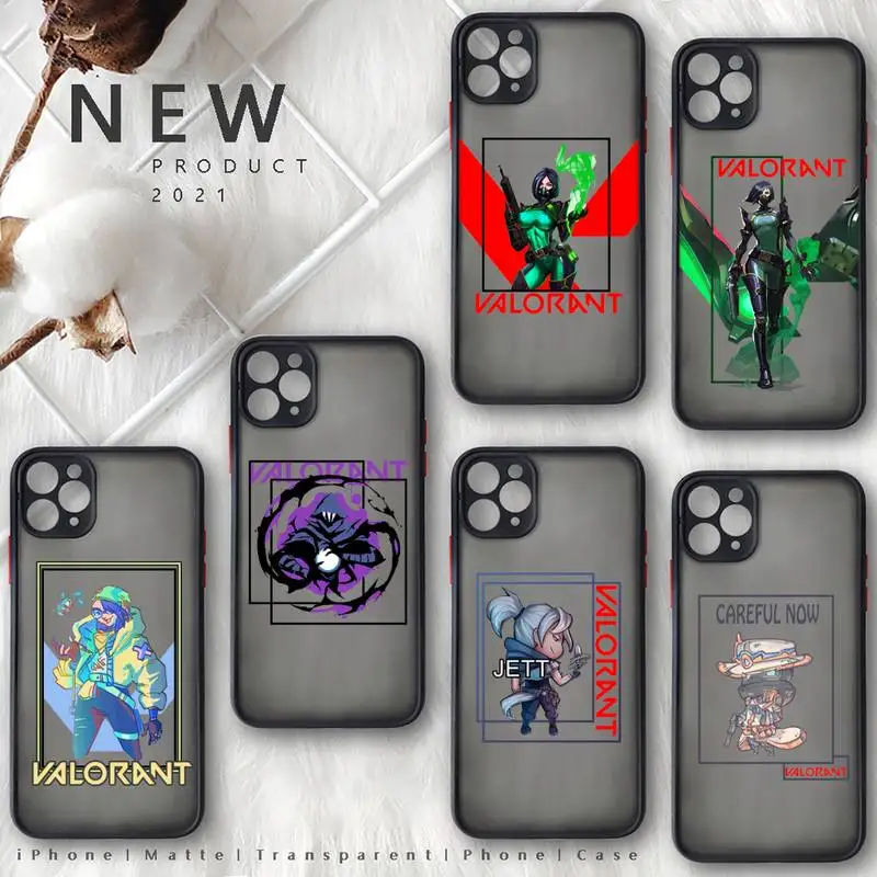 

Valorant Phone Case For iphone 12 11 8 7 plus mini x xs xr pro max matte transparent cover