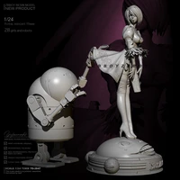 75mm 124 resin model kits figure beauty colorless and self assembled td 2847