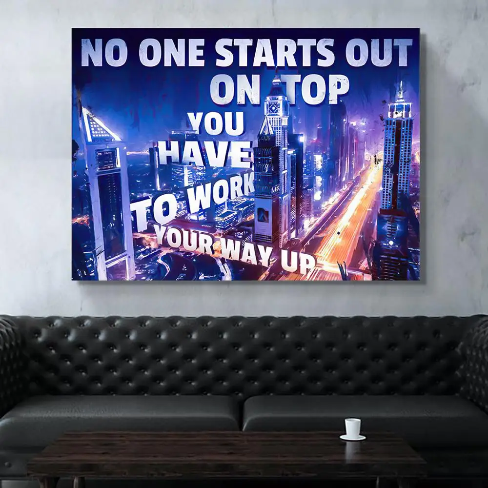 

Wall Pictur English Poster Canvas Painting City Night View Canvas Prints Poster Decorative Tableau Mural English Poster Painting