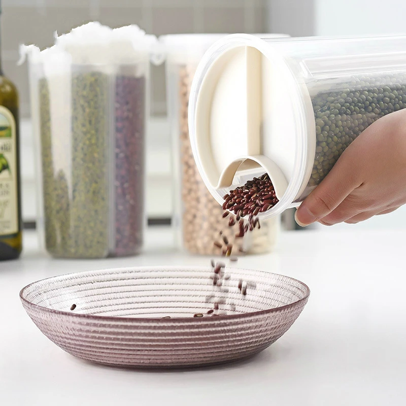 Герметичные банки Пластиковые Латексные зернистые прозрачные пищевые коробки