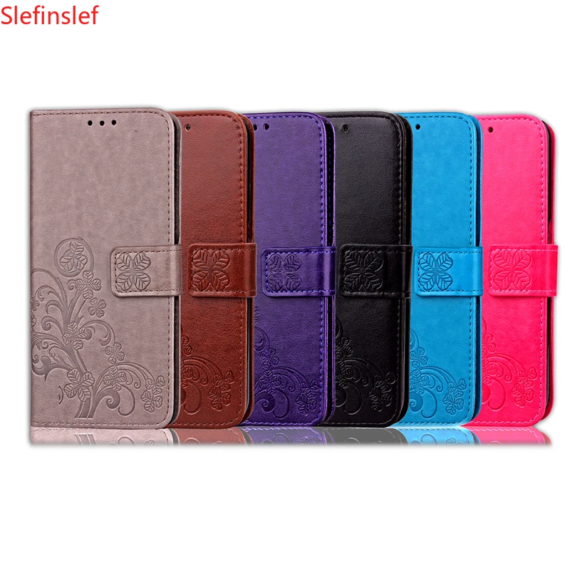 Кожаный чехол с 3D клевером для Motorola Moto G5S G5 G4 G6 Plus G7 Power P30 Play P40 X4 X Style E5 Z Force Z2 Wallet Funda