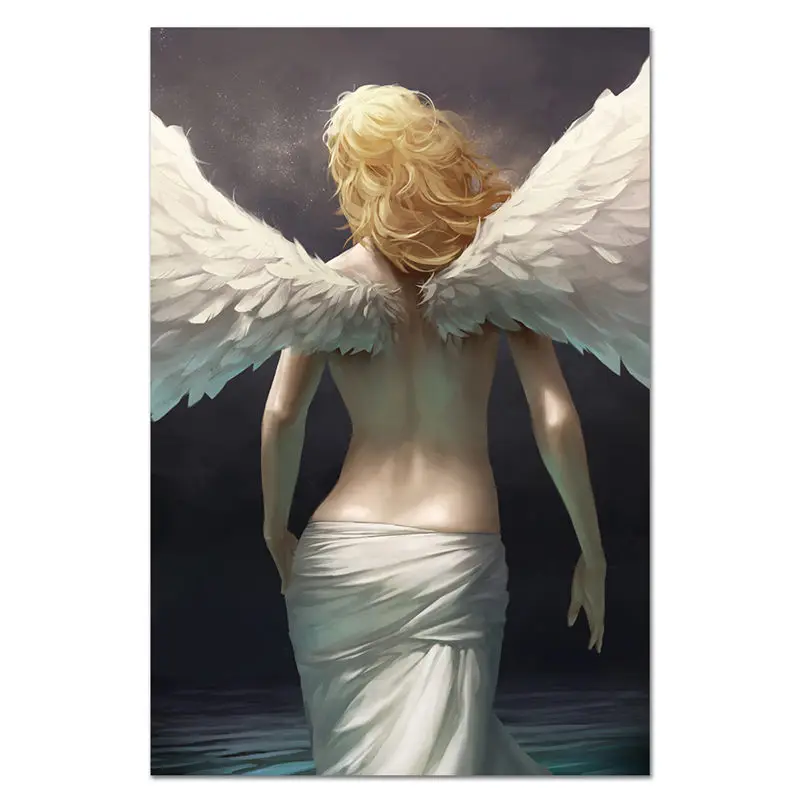 

Modern Angel Girl Canvas Painting Abstract Posters and Prints Wall Art Picture for Living Room Home Decoration Cuadros