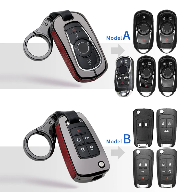 Металлический кожаный чехол для автомобильных ключей Buick ENCORE ENVISION NEW LACROSSE Insignia Astra