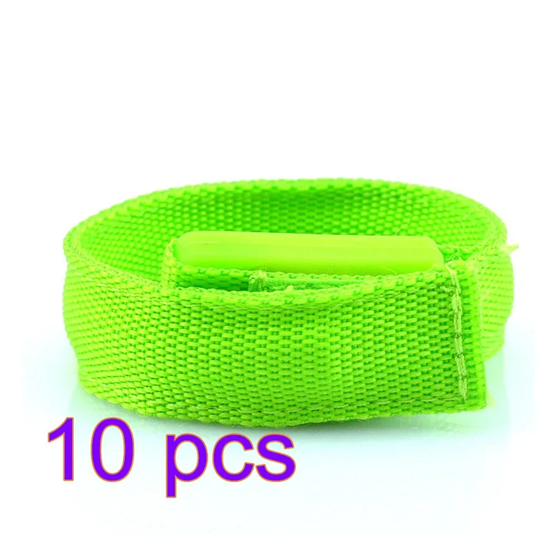 10pcs green 1/10 шт. Светодиодный проблесковый браслет на запястье Браслет повязка на руку во время ленточный светильник на Танцевальная Вечеринка светящийся светодиодный браслет для вечерние украшения подарок - Цвет: 10pcs green