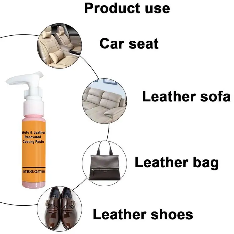 30 мл Авто кожа ремонт покрытие паста дезактивация агент обслуживания автокресла
