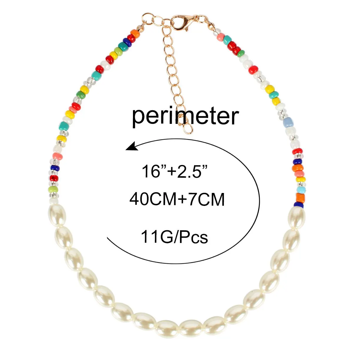 Летние модные аксессуары Пляжное ожерелье с разноцветными бусинами из ракушек